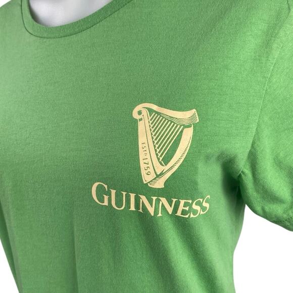 Guinness Green Good Time For A Guinness Short Sleeve Graphic Tee T-Shirt Top M - Picture 3 of 5